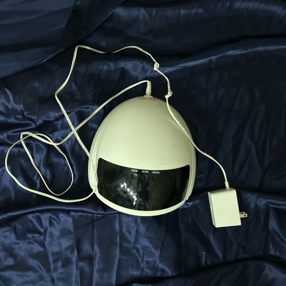 White Hair Dryer Helmet